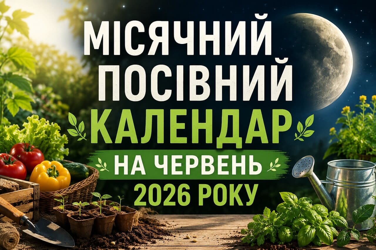 Місячний посівний календар на червень 2026 року